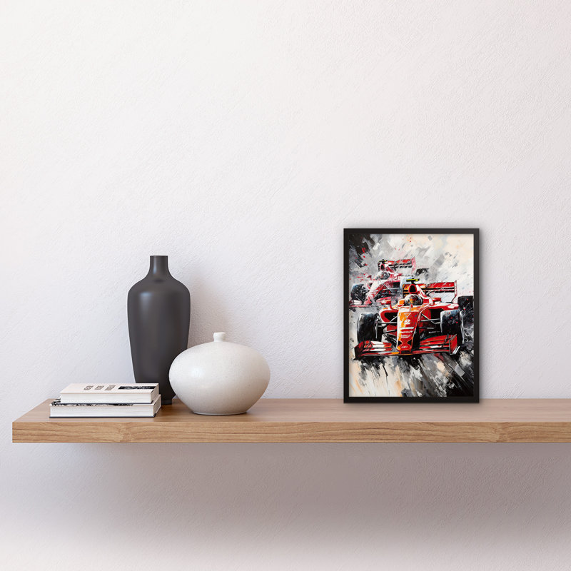 Idil Grand Prix Track Circuit Cars Racing Splat - Single Picture Frame Print