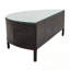 Ensemble modulaire d'extérieur en rotin 5 pièces avec coussin moelleux et plateau de table en verre PE-735522216