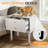White P2 MDF Brottman Solid Wood Legs Faux 2 Drawers 23.6 Inch