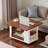 Modern Multi-function Coffee Table With Foldable Top, Casters And Multi-tier Storage-44332140
