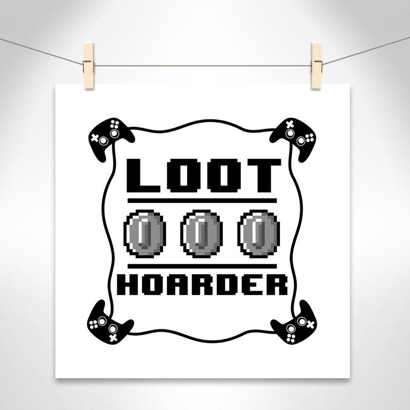 Impression sur papier Loot Hoarder Kids, H 20 po x l 20 po x P 1 po, Papier