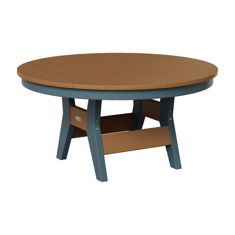 Harbor Outdoor Round Coffee Table, Cedar, Slate