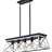 5- Dining Room - Rustic Style Adjustable Height White Lampshade Iron Wood Construction