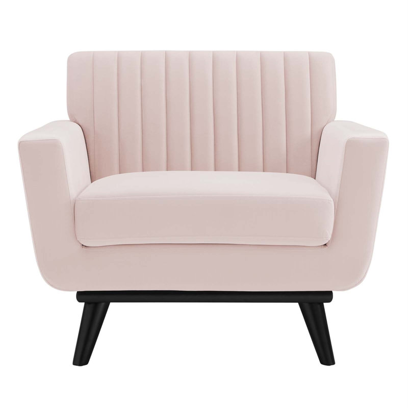 Fauteuil Modway Engage, Velours rose
