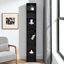 Étagère à 8 niveaux pour médias, armoire de rangement compacte pour CD et DVD avec tablettes réglables, bibliothèque haute étroite pour bureau à domicile, bibliothèque multifonctionnelle à deux étages-1898037746
