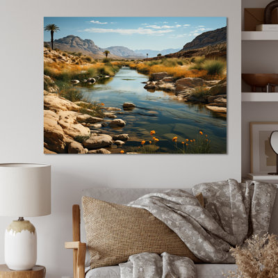 Désert oasis III sur toile