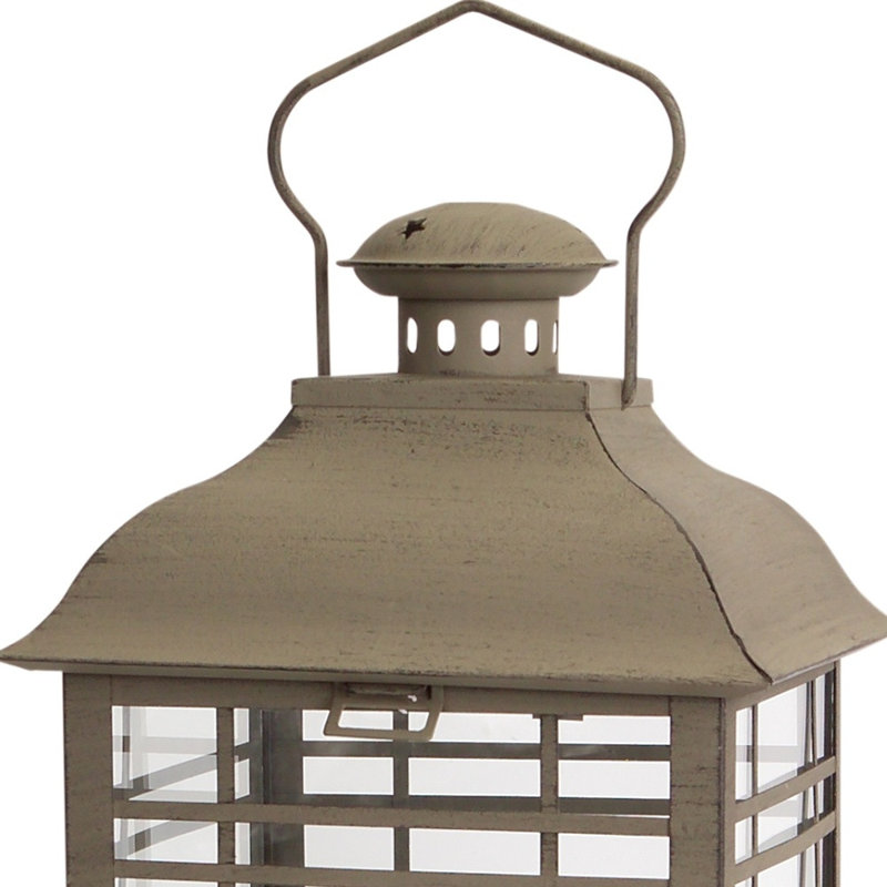 Ensemble de lanternes en métal 3 pièces, Brun, H 20 po x l 8,5 po x P 8,5 po