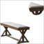Banc en bois de frêne massif contemporain avec placage en bois de frêne