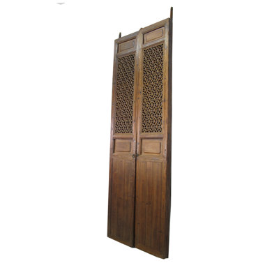 Asian Classic 18.75'' x 112'' Paneled Wood Screen Doors