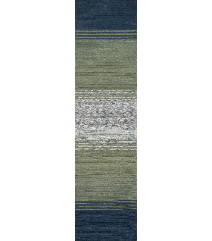 Lagos Wool Ombre Area Rug in Teal/Green/Light Blue/Ivory, Rectangle 8' x 10'