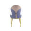 Chaise d'appoint en tissu beige et fini doré (lot de 2)