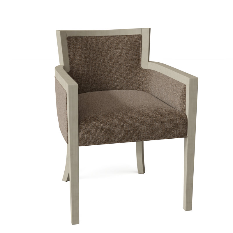 Chaise avec accoudoirs rembourrée Albany, Noisette 9508, Noisette