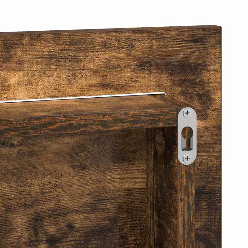 Bathroom Mirror 80 X 8.5 X 37 Cm Engineered Wood, Brown