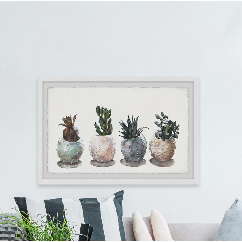 Spiky Pots by Parvez Taj - Single Picture Frame Painting, 20 cm H x 30 cm W