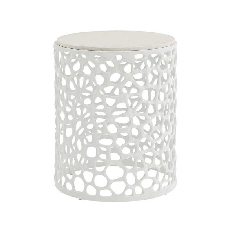 Coral Side Table, White