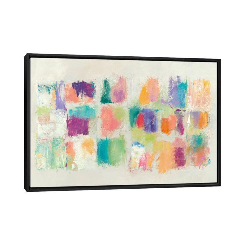 Popsicles by Mike Schick - Wrapped Canvas Graphic Art Print, 18" H x 26" W x 1.5" D, Black Framed Canvas, No Matte