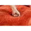 Fauteuil pivotant à 360 ° en chenille orange orangé recouvert de mousse pour les espaces de vie-1093761302