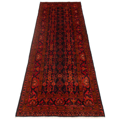 Andelz Navy, Red Rug 3'10" x 13'9"