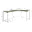 Bureau d'ordinateur gris et fini