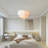 3 - Light 18"W Unique / Statement Globe White Modern Chandelier with Feather Accents for Bedroom-1609335777