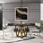 White Boucle Upholstered Dining Chair With Brushed Gold Legs-1738858220