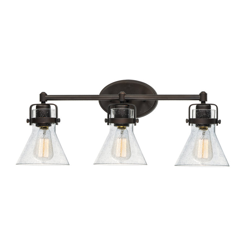 Éclairage pour meuble-lavabo à intensité variable 3 lumières Critchfield, Bronze huilé