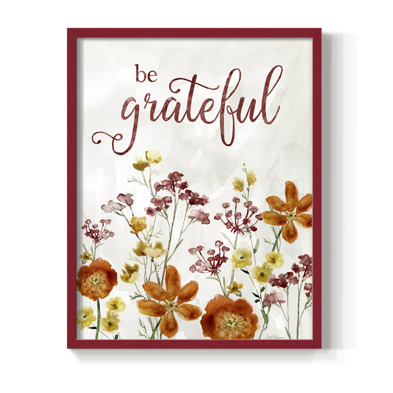 Grateful Catalina, reproduction encadrée en bois massif, H 15 po x l 12 po, Rouge