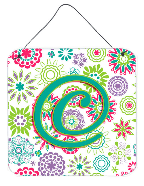 « fleurs initial » par denny knight, impression sur plaque, C