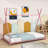 Aaliyaha Twin Size Metal Platform Bed with Triangle Structure and Slats