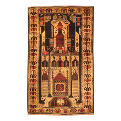 Tapis brun clair en laine Dakira