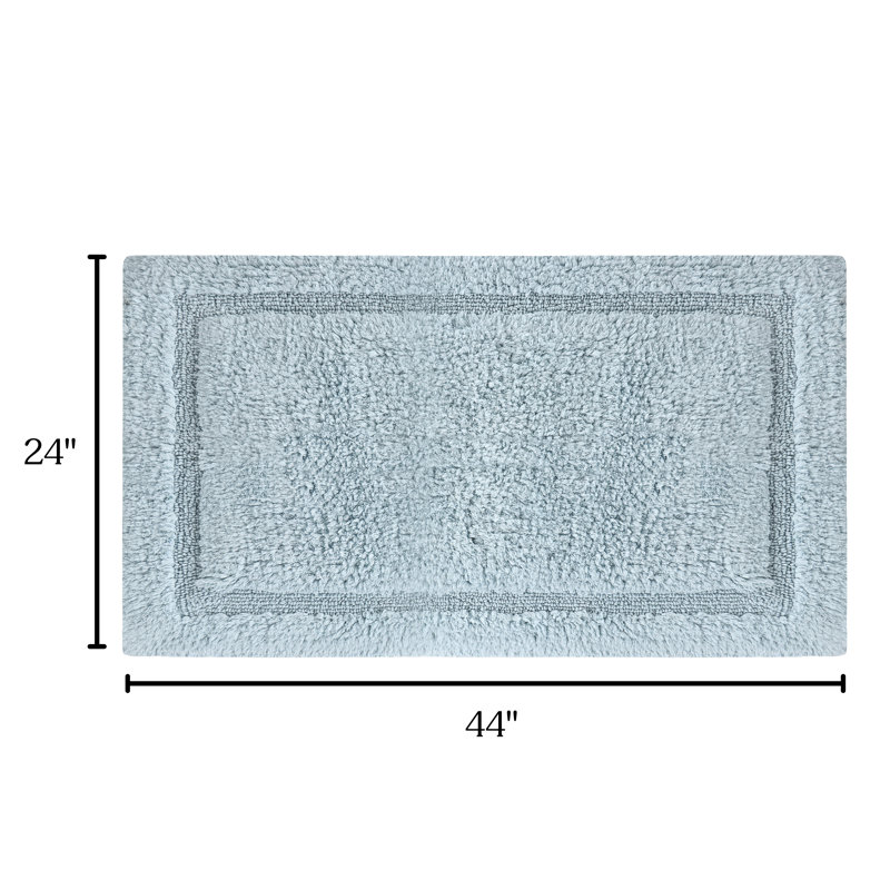  Organic Cotton Reversible Bath Mat – 3000 GSM, GOTS Certified, Ultra-Thick & Super Absorbent | Soft, Plush & Quick-Drying Bathroom Rug