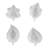Martha Stewart 4 Piece Ceramic Tidbit Dish Set In White