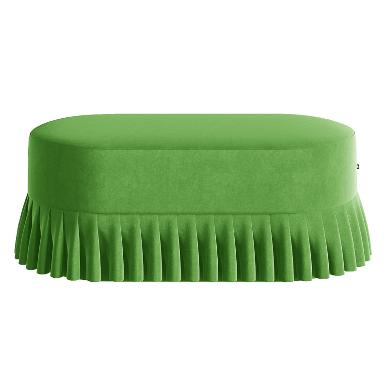 Polyester Upholstered Bench, Green
