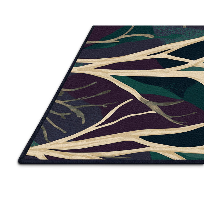 Velvet Leaves Rug, Rectangle 8' x 10'