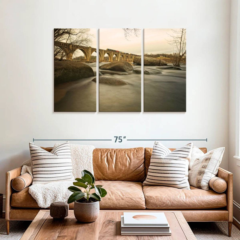 Rorry Train Over James River, 36" H x 57" W