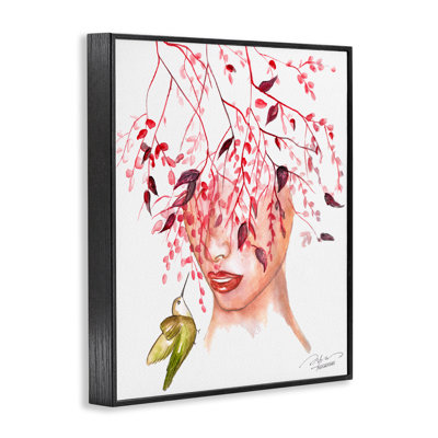 «Leaves Over Face», estampe numérique, design par Texturetones