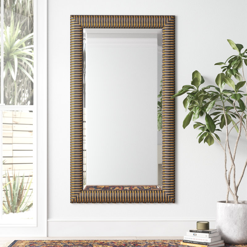Leiker Solid Wood Rectangle Mirror