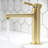 Solid Brass Single Lever Handle Single Hole Bathroom Sink Faucet-121794655