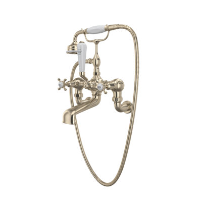 Edwardian Traditional Exposed Wall Mount Tub Filler