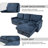 Rogel Upholstery Sleeper Sectional Sofa With Storage Space Usb Port And 2 Cup Holders