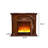 47.24" Brown Retro Solid Wood Electric Fireplace-118486511