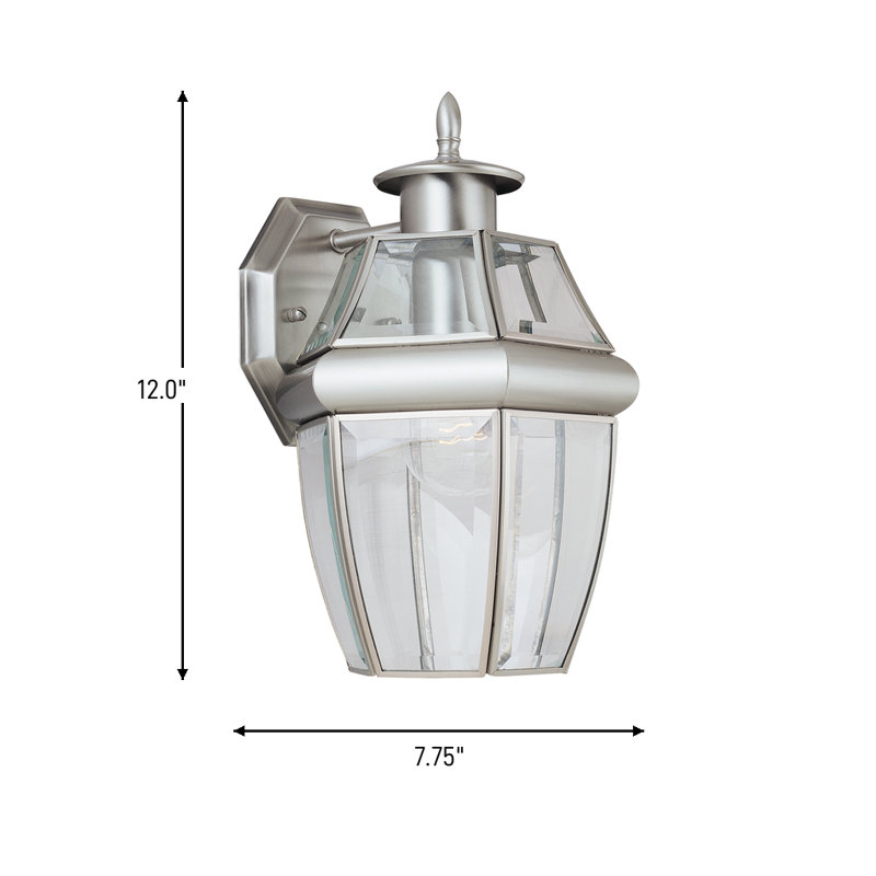 Lancaster One Light Outdoor Wall Lantern from Generation Lighting , Antique Brushed Nickel
