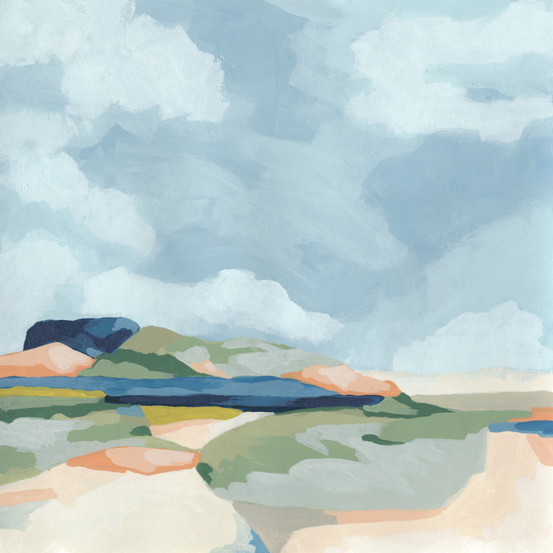 Valley Vista I - Wrapped Canvas Painting, 30cm H x 30cm W x 3.8cm D