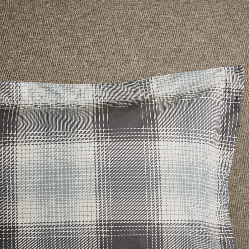 Ensemble de literie en microfibre douce, motif écossais multicolore pour un style chalet confortable