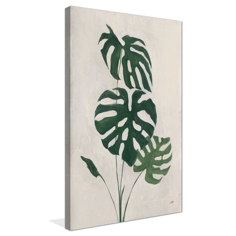 Palmier botanique I - Peinture, L 24 po x H 40 po, Toile tendue