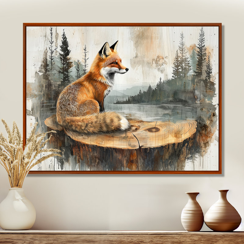Gieneke - Animals Canvas Art Print, H 24 po x l 32 po, Cadre flottant, Brun