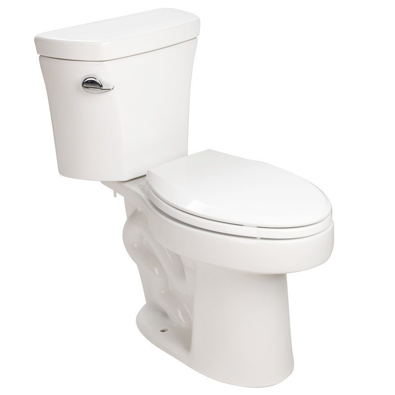 Deux toilettes 1,28, chasse d'eau siphonique 4,8, simple latéral, hauteur, blanc brillant 004 pour la salle de bain avec, 004, pièce d'installation