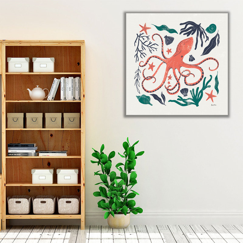 Coastal Reef IV - reproduction d'art sur toile, H 12 po x l 12 po