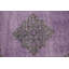 Tapis mauve en laine noué à la main de conception unique 5 pi 7 po x 8 pi 8 po