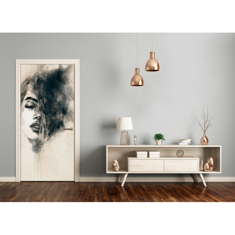 Abstraction Woman Door Decal